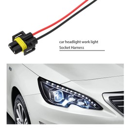OTOTEC 4 Stück 2-poliger Nebelscheinwerfer Kabelbaum für H8 / H9 / H11 / 880/881 Lampenfassung Glühbirnenfassung Kabelbaumbuchsen Plug-and-Play 15cm
