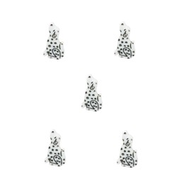 Trucraft - 21mm Dalmation Dog Shank Buttons - Pack of 5 - for Knitting Sewing Craft