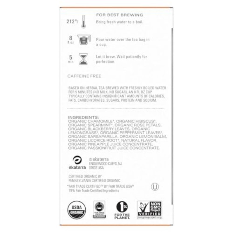 TAZO Calm Chamomile Herbal Tea Bags, Caffeine Free Blend, 16