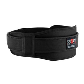 Weight Lifting Belt Neoprene Gym Fitness Workout Double Support Brace (BLACK, XL 39" - 45")