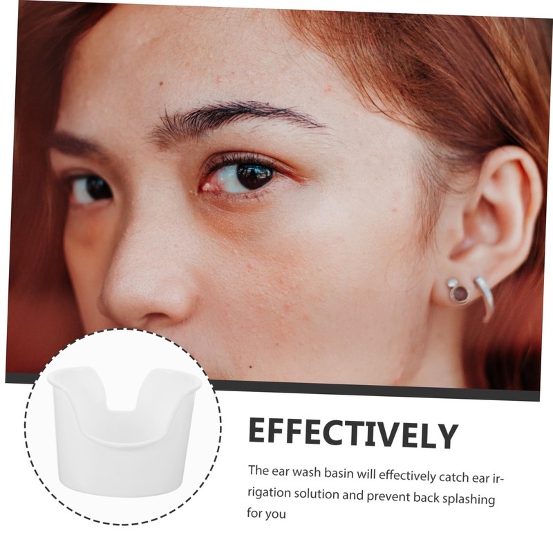 KOMBIUDA Plastic Ear Wash Basin for Ear Wax Removal Cleaning