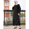 Abaya Dress for Muslim Women Maxi Long Sleeve Casual Dresses