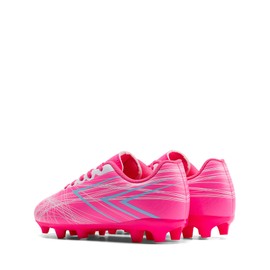 DREAM PAIRS Boys Girls Soccer Cleats Kids Youth Firm Ground Football Shoes for Little/Big Kid,Size 2 Little Kid,Hot Pink,KKUMSO2509