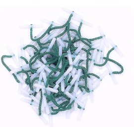 Paper Sense - 100 x 101mm Treasury Tags - Made in The UK - Green String Tags with Plastic Ends - Binder Fasteners for Documents and Office Use (101mm, millimeters)