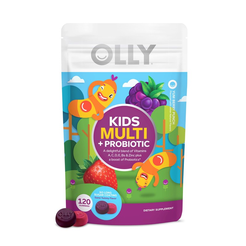 OLLY OLLY Kids Multivitamin + Probiotic and Sleep Gummies, 120