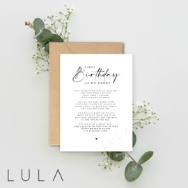 First Birthday as my Daddy Poem from Baby A5 Greeting Card with envelope, Daddy's first Birthday, Birthday Card for New Daddy, Poem Card