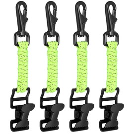Ribbonlic 4 Pcs Tactical Glove Clip Holder Work Glove Holders Work Glove Clips Glove Strap for Tactical Backpack Tool Belt(Fluorescent Green)