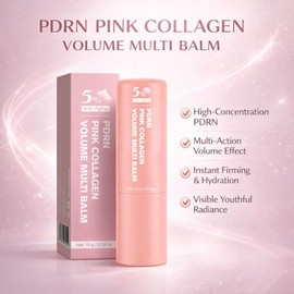 Pink Collagen Volume Multi Balm Stick con PDRN, Bálsamo Facial Reafirmante Anti-Edad, Bálsamo Multifunción en Barra, Hidrata y Reafirma la Piel, Atenuando las Líneas de Expresión y las Arrugas (1PC)
