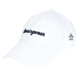 Munsing Wear MGCXJC20 Women's Cap, Ear Curve Cap, Sweat Absorbent, Quick Drying, Cotton, Simple, Golf, WH00 (white)