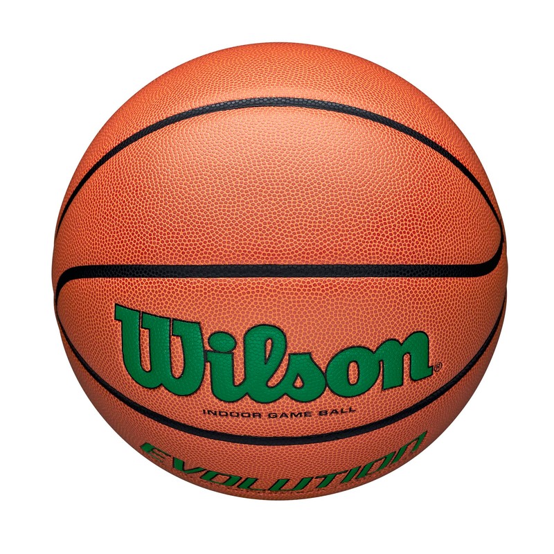 WILSON Evolution Indoor Game Basketball, Green, Size 7-29.5"