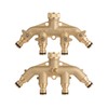[Brass Body with Brass Shut Off] Tech Traders 4-Way Brass
