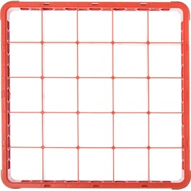 Carlisle FoodService Products RE25C24 OptiClean 25 Compartment Divided Glass Rack Extender, 1.78", Orange
