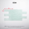 Lovdeco Light Green Water Wave Glass Subway Tile, 3 x