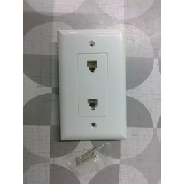 Pass & Seymour 26TE24-W 2 RJ11 Phone Jack 1 Gang Decorator Plate *Free Shipping*