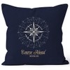 Autiga Maritime Cushion Cover Compass Wind Rose Navigator Sailing Cushion