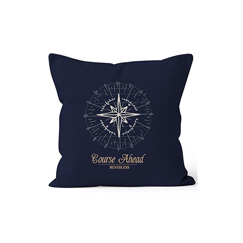 Autiga Maritime Cushion Cover Compass Wind Rose Navigator Sailing Cushion