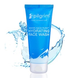 Pilgrim Swiss Aqua Rush Hydrating Face Wash for Dry & Normal Skin | Gentle Daily Cleanser with Luxe Hydration | Refreshing Moisturizing Face Wash | 3.38 Fl Oz (100ml)
