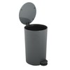 MSV Pedal bin Osaki 3l in Anthracite, Stainless-Steel 3 Litre