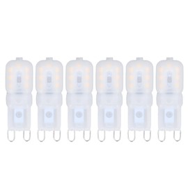6 Bombillas LED G9 de 3 W Regulables para Lámparas de Techo Y Lámparas Colgantes.(#5) White White White 110-140V es adecuado para soportes de lámpara G9
