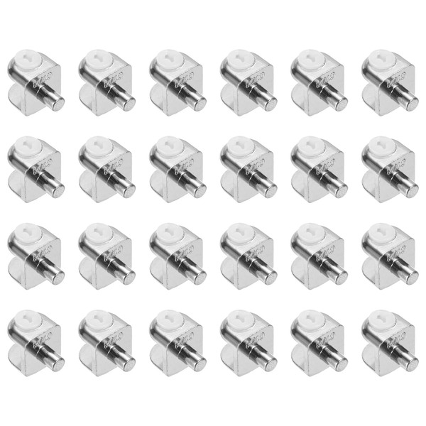 uxcell Glass Shelf Bracket Pegs, 8Pcs Zinc Alloy Adjustable Glass