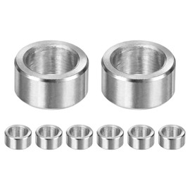 M METERXITY 8PCS M8 304 Stainless Steel Spacers 8mm ID x 12mm OD x 6mm l Metal Screw Standoff Bushing Plain Finish Round Spacer 304 Stainless Steel for Screws Bolts Silver