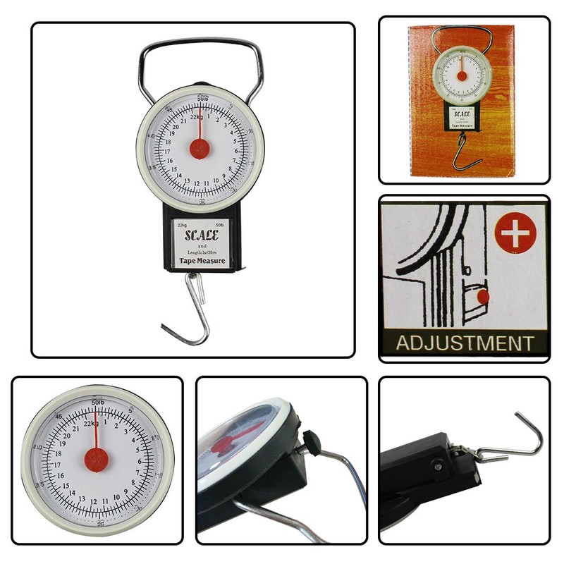 Mechanical Hanging Scale Multi-Purpose Portable Spring Dial Weight Scale with