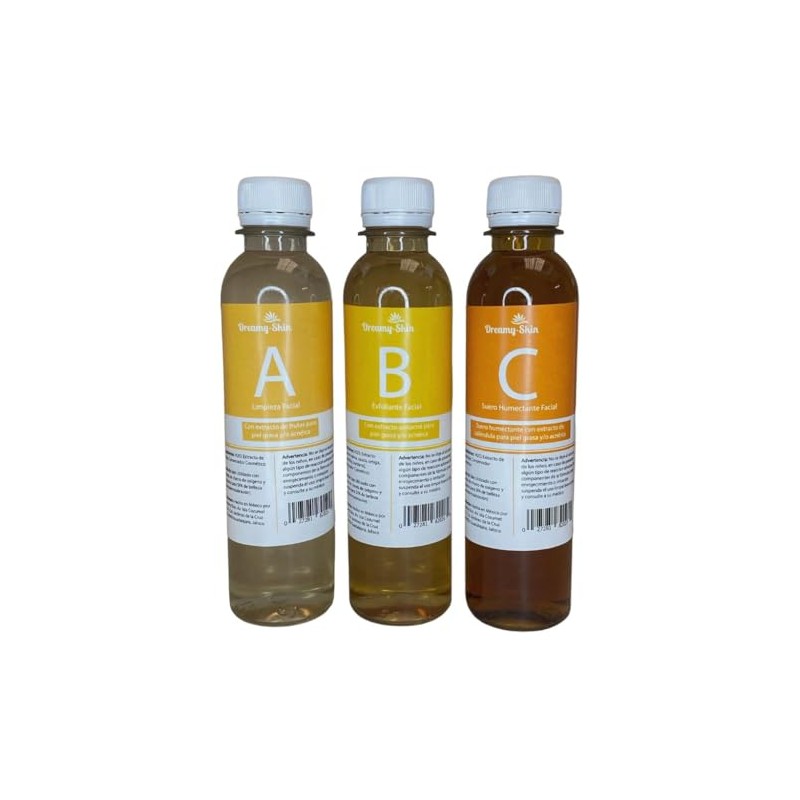 Kit de Soluciones Hydra Dermoabrasión A-B-C de 250 ml para