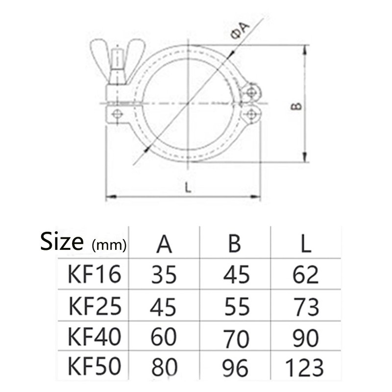 2 Sets KF-25 Aluminium Wing Nut Hinge Clamp + KF25