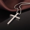Men Cross Necklace Large Cross Necklace for Men Stainless Steel