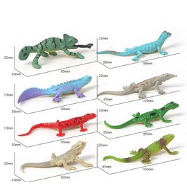8PCS Plastic Lizards – Small Reptile Animal Toys for Kids Learning, Soft Plastic Lizard Models for Party Favors, Terrarium Decorations, and Collectors