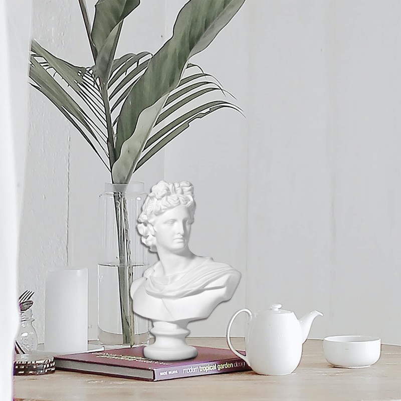 LAGOM HOUSE Ancient Greek Apollo Statue/Roman Apollo Bust Statue Greek