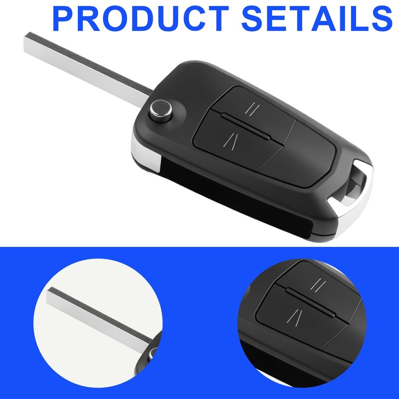2 Tasti Opel Guscio Chiave per Auto con batteria CR2032