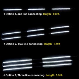 WOBANE Under Counter Light, Dimmable LED Under Cabinet Lighting, 6 PCS LED Strip Light Bars with Remote Control for Kitchen,Shelf,Pantry,Showcase,Desk,Cupboard 6000K White, Timing, 16W 1500LM,9.8 ft