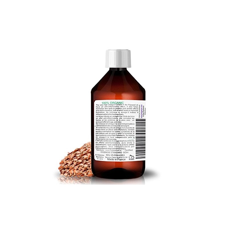 B.O.T Cosmetic & Wellness Organic Linseed Oil Rich in Omega-3