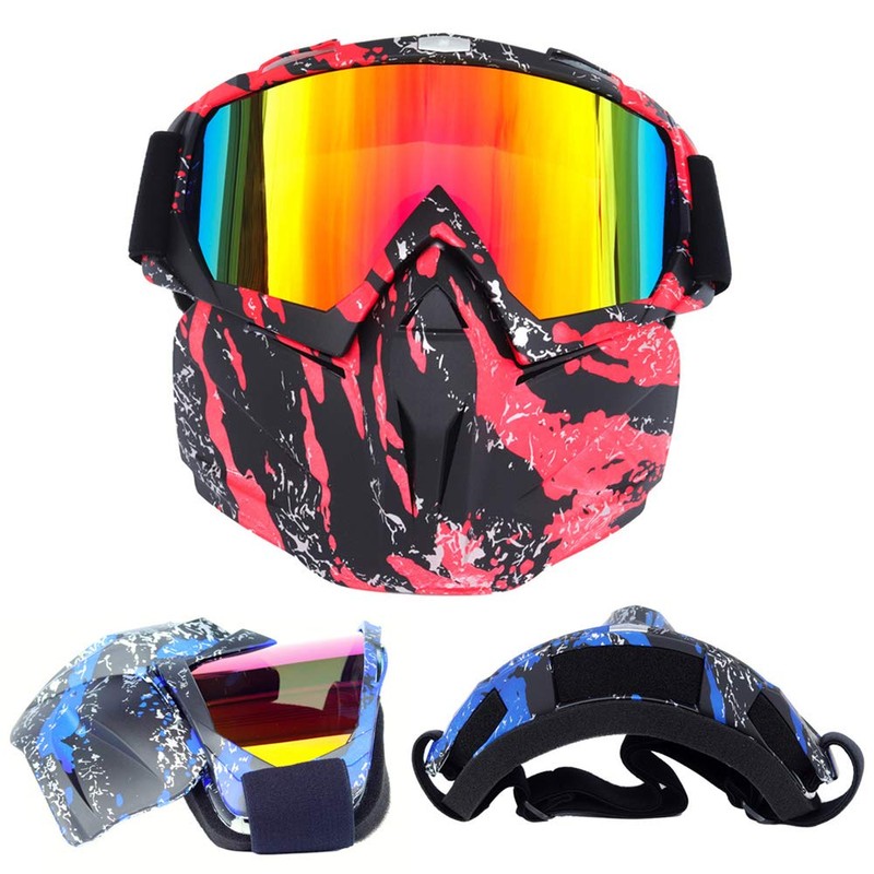 Yemax Cycling Glasses, Motorcycle Glasses, Protective Sunglasses, Full Face Goggles,