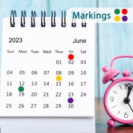 10 Sheets/2600 PCS Coloured Dot Stickers 10 Colours Round Color Coding Labels Circle Dot Stickers for Office Classroom Libraries (8mm)