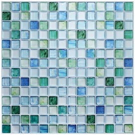 Dream Sticker Mosaic Tile Sticker, Perfect for Kitchen and Bathroom DIY Remodeling, Wallpaper Decoration, BST (Sapphire Blue, 1 Piece)