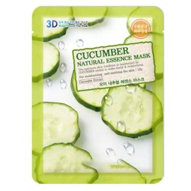 피부진정 수분공급 3D 얼굴 오이 마스크팩 100매 Soothing Hydrating 3D Cucumber Face Mask Pack 100 Sheets