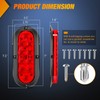 Nilight Nilight 6Inch Oval Red LED Trailer Tail Light 4PCS