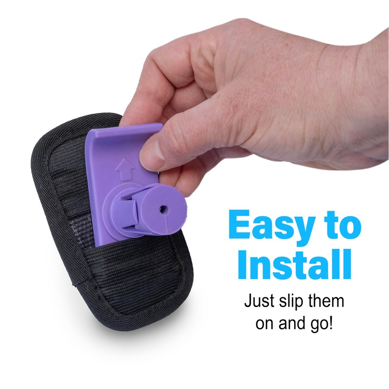 Top Glides GlidePads Walker Ski Glide Covers - Black -