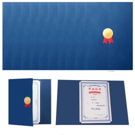 10pcs A4 Certificate Holders Professional Certificate Sleeves Honor Certificate Cover Diploma Covers Tri-Fold Document Covers Graduation Diploma Folder Diploma Holder Certificates Cover for A4 Paper