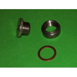 NASCAR Ford rear drain PLUG and BUNG kit MILD STEEL bung&STAINLESS STEEL plug+ WASHER