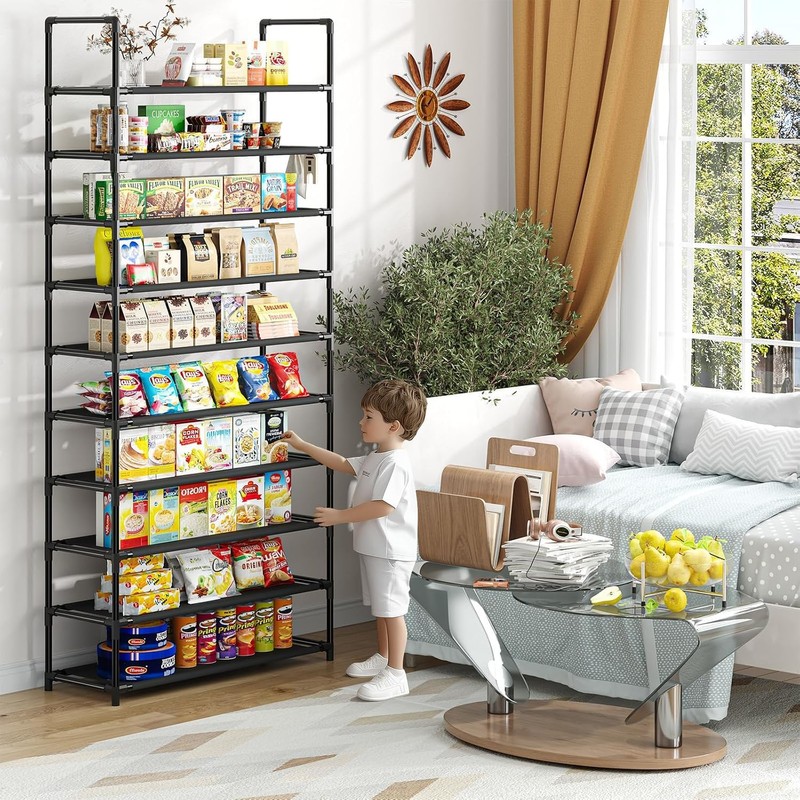 Simple Trending Tall Shoe Rack Storage Holds 40 Pairs, 10