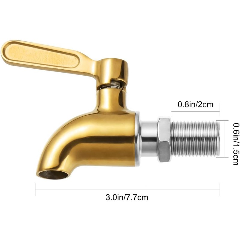 Beverage Dispenser Replacement Spigot Stainless Steel Polished Finished, Drink Dispenser