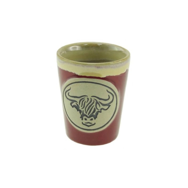 Glen Appin of Scotland Highland Cow Stoneware Shot Cup -