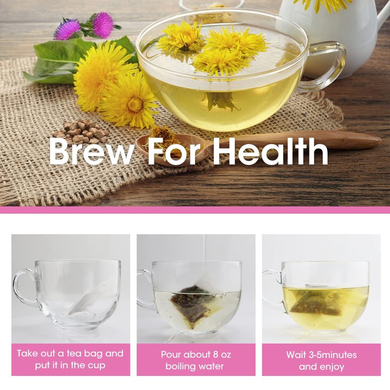 Premium Roasted Dandelion Root Tea with Milk Thistle and Peppermint