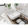 ELLAI Bathroom Vessel Sink Rectangle Above Counter Porcelain Ceramic Top