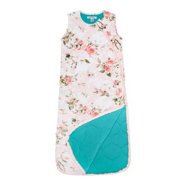 Posh Peanut Baby Wearable Blanket - Newborn Sleeveless Ruffled Sleep Bag - Viscose from Bamboo Infant Wear - Vintage Pink Rose, 6-18 Months