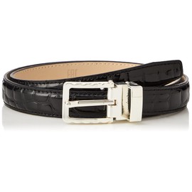 Anthoni Crown Women's Leather Belt, black