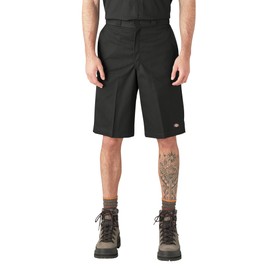 Dickies Loose Fit Flat Front Work Shorts, 13", Black, 50